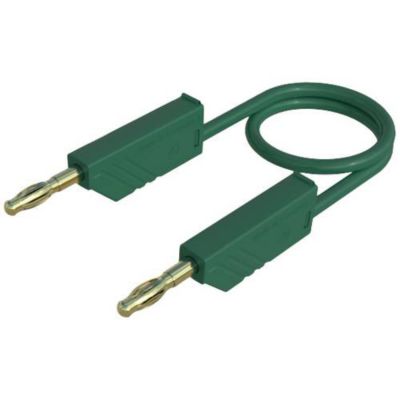 Cordon de mesure vert, 0,25 m, 2 fiches banane mâle 4 mm