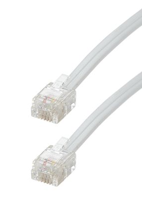 Cordon RJ11 mâle / RJ11 mâle - blanc 10 m - Erard