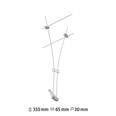 CorDuo Système sur câbles Comet Spot individuel GU5,3 max. 50W gradable 12V Chrome mat
