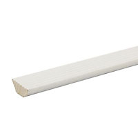 Corniche brossée bois blanc 250 x 17 cm