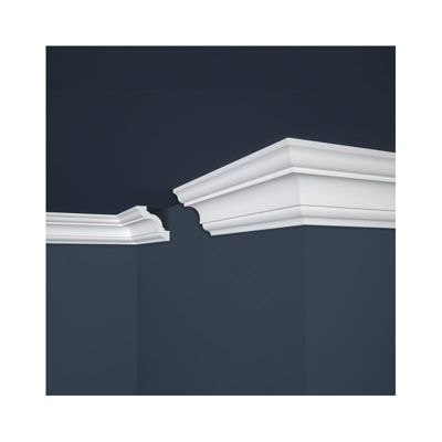 Corniche de Plafond Décorative - Modèle structuré - Polystyrène - 200x8x8 cm