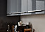 Corniche et bandeau cache-lumière GoodHome Alisma Gris H. 35 mm x l. 2.4 m x Ep. 59.5 mm