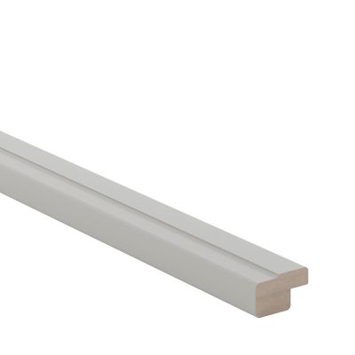 Corniche et bandeau cache-lumière GoodHome Stevia gris mat H. 35 mm x l. 240 x Ep. 5,95 cm
