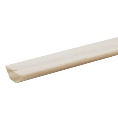 Corniche rabotée lisse blanc 250 x 17 cm