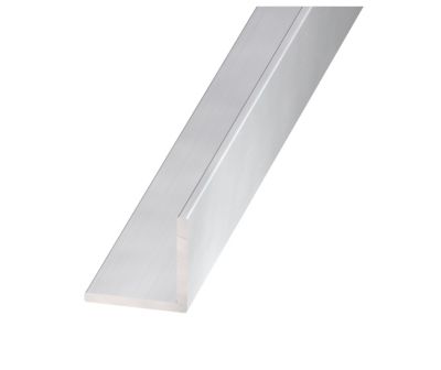 Cornière aluminium anodisé argent 20 x 20 mm, 1 m