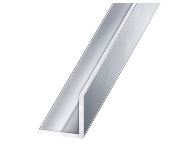 Cornière aluminium anodisé argent brillant 30 x 30 mm, 1 m