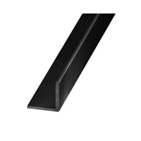 Cornière aluminium brossé noir 10 x 10 mm, 2,5 m