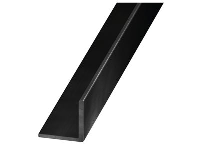Cornière aluminium brossé noir 20 x 20 mm, 2,5 m
