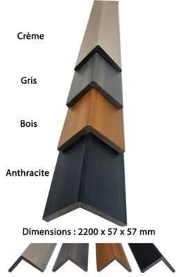 Cornière de finition pour lame Greenwall Claire voie bois Castorama