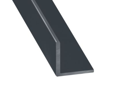 Cornière égale aluminium anthracite 25 x 25mm, L. 2,5 m CQFD