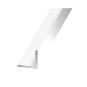 Cornière égale aluminium laqué blanc 20 x 20 mm, 1 m