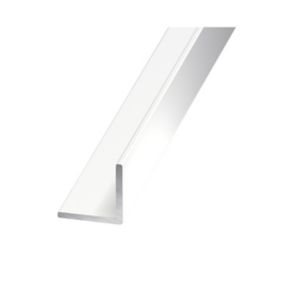 Cornière égale aluminium laqué blanc 20 x 20 mm, 2 m