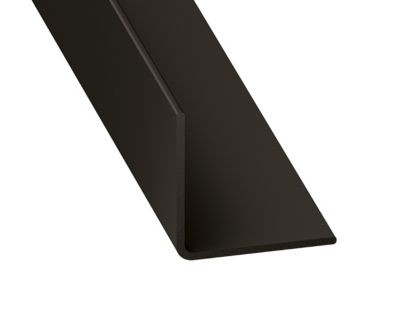 Cornière égale PVC noir 10x 10mm, L. 2 m CQFD