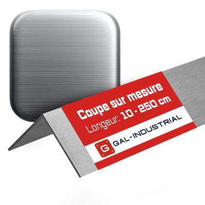 CORNIERE EN ALUMINIUM FINITION BROSSÉE GAL-INDUSTRIAL 80x40x4mm 210cm ...
