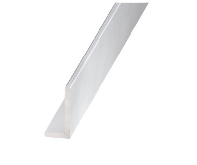Cornière inégale aluminium anodisé incolore 40 x 10 mm, 1 m