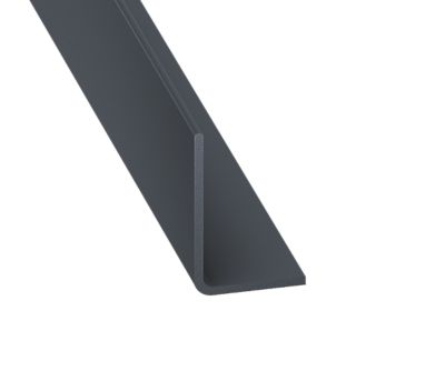 Cornière inégale PVC anthracite 20 x 30 mm, L. 2,6 m CQFD