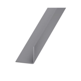 Cornière PVC gris alu 15 x 15 mm, 2 m