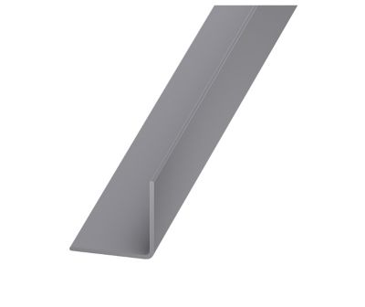 Cornière PVC gris aluminium 15 x 15 mm, 2 m