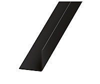 Cornière PVC noir brillant 20 x 20 mm, 1,3 m