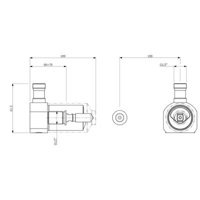 Corps encastré universel VILLEROY ET BOCH Loop & Friends pour robinetterie monocommande montage mural Nickel Matt