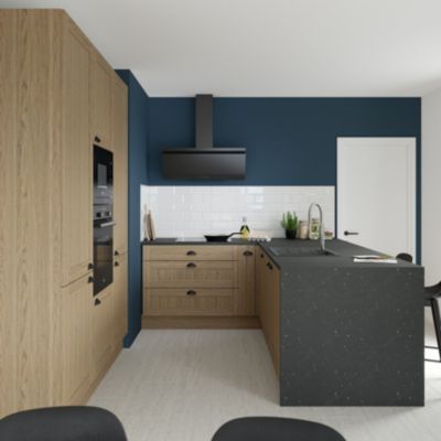 Côté de remplacement bas droit Goodhome Alpinia décor chêne H. 72 cm x l. 57 cm x Ep. 18 mm