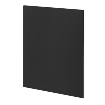 Côté de remplacement bas droit Goodhome Stevia noir mat H. 72 cm x l. 57 cm x Ep. 18 mm