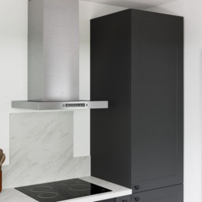 Côté de remplacement électroménager Goodhome Artemisia gris H. 201 cm x l. 57 cm x Ep. 18 mm