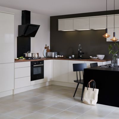Côté de remplacement haut Goodhome Stevia crème H. 90 cm x l. 32 cm x Ep. 18 mm