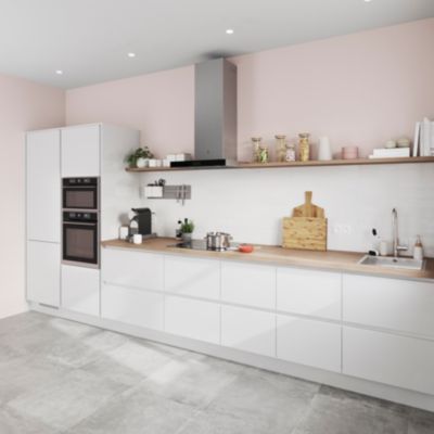 Côté de remplacement pour hotte Goodhome Stevia/Garcinia blanc H. 32 cm x l. 36 cm x Ep. 18 mm