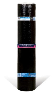 Couche d'étanchéité supérieure ardoisée 6x1m Noir Soprema