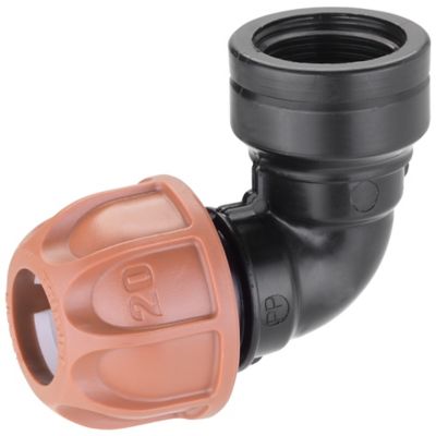 Coude ø20 mm fileté 3/4" femelle L. 7.8 cm