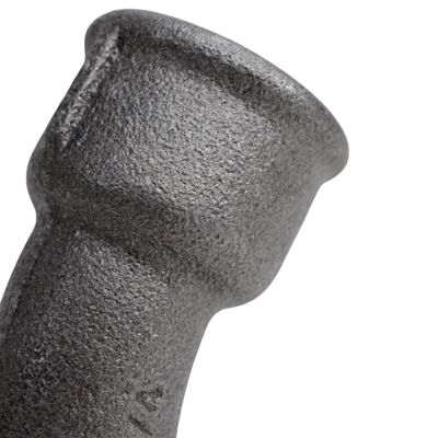 Coude 45 degrés grand rayon F/F fonte noire 12x17mm (3/8'')