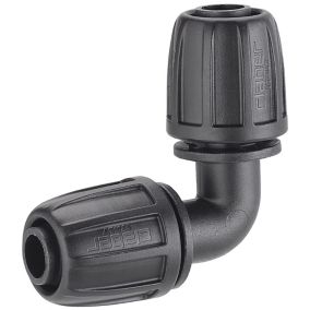 Coude 90° cannelé Ø13x16mm noir Claber