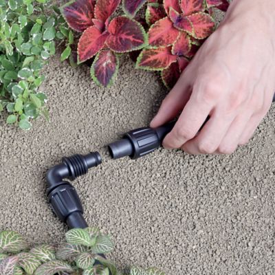Coude 90° cannelé Ø13x16mm noir Claber