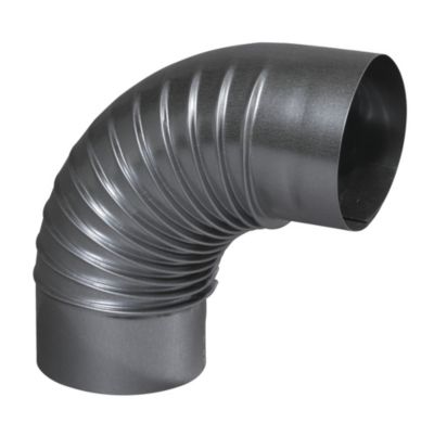 Coude 90 deg plissé TEN diam 125 mm modèle 372125 aluminisé