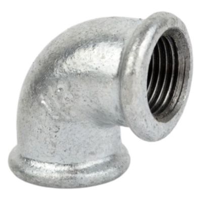 Coude 90 degrés petit rayon F/F fonte galvanisée 20x27mm (3/4'')