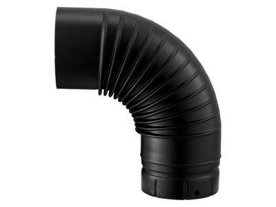 Coude émaillé noir mat 90° ø150 mm Poujoulat