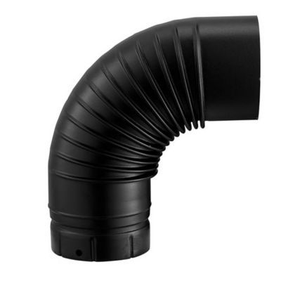 Coude émaillé noir mat 90° Ø180 mm Poujoulat