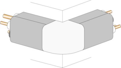 Coude extérieur 90° pour goulotte 80 x 60 cm spécial climatiseur fixe Autogyre