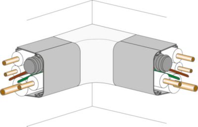 Coude intérieur 90° pour goulotte 80 x 60 cm spécial climatiseur fixe Autogyre