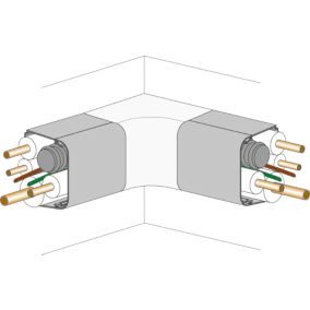 Coude intérieur 90° pour goulotte 80 x 60 cm spécial climatiseur fixe Autogyre