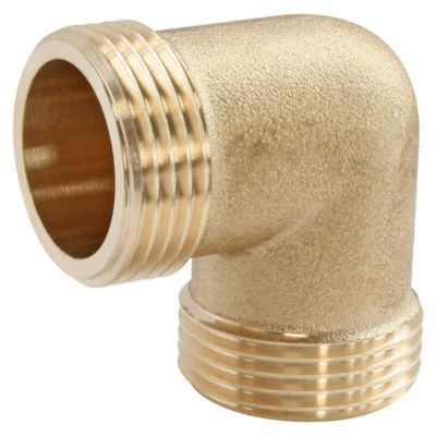 Coude laiton double Mâle 20/27 (3/4"), lot de 2