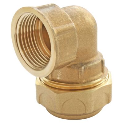 Coude laiton mâle pour PE Ø32 - Femelle 26/34 (1")