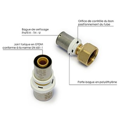 Coude mâle à sertir multicouche diam 20 - 20/27 - Somatherm For You