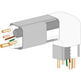 Coude plat 90° pour goulotte 80 x 60 mm spécial climatiseur fixe Autogyre
