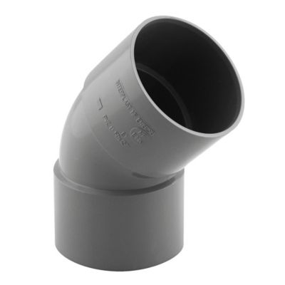 Coude pvc femelle femelle Fitt 45° ø50 mm