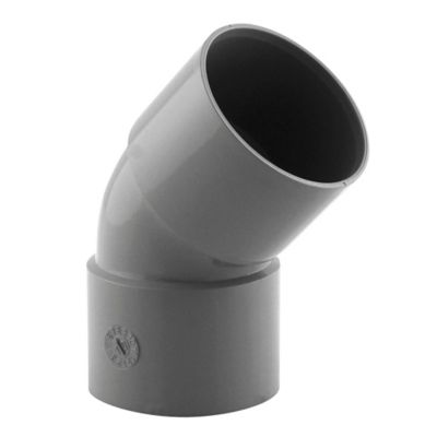 Coude pvc femelle femelle Fitt gris 45° ø40 mm