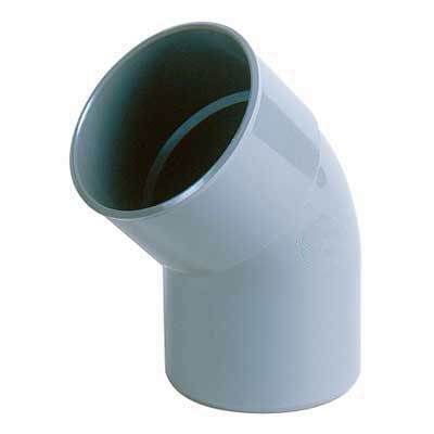 Coude pvc mâle femelle Fitt45° ø125 mm Fitt