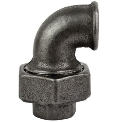 Coude union F/F fonte noire 20x27mm (3/4'')