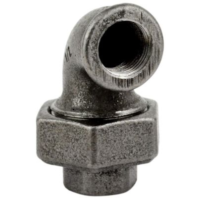 Coude union F/F fonte noire 20x27mm (3/4'')